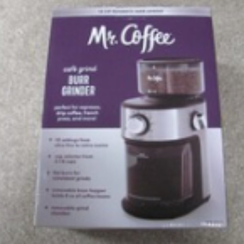 Mr. Coffee Cafe Grind 18 Cup Automatic Burr Grinder, Stainless Steel NIB - Picture 8 of 8